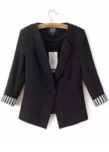 Rosewe Elegant Turndown Collar Three Quarter Sleeve Woman Blazer