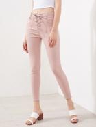 Shein Grommet Lace Up Fry Jeans