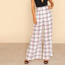 Shein Grid Wide Leg Pants