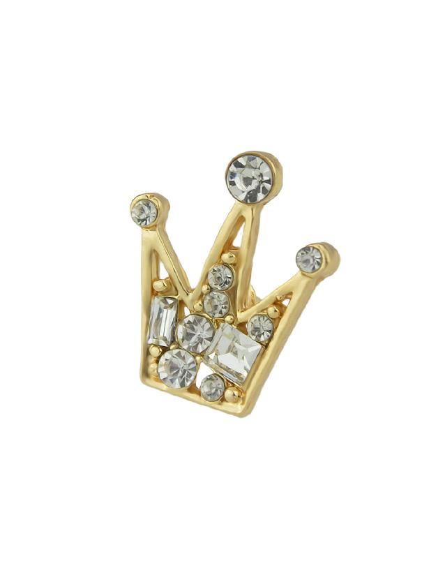 Shein Gold Rhinestone Crown Brooch High Quality Women Accessories