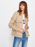 Shein Frill Trim Tweed Blazer