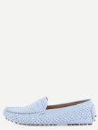 Shein Faux Suede Drawstring Boat Shoes - Light Blue