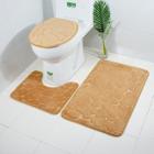Shein Shell Emboss Velvet Bathroom Rug Set 3pcs