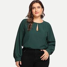 Shein Plus Cut Out Front Solid Top