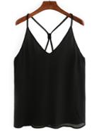 Shein Knotted Back Chiffon Cami Top