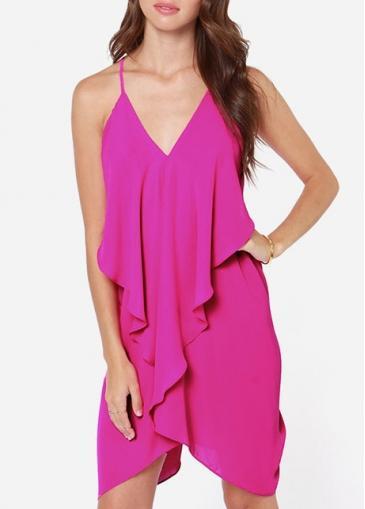 Rosewe Charming Open Back V Neck Spaghetti Strap Dress