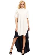 Shein Deep Blue Color Block High Low Dress