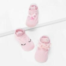 Shein Baby Bow Tie & Lace Decorated Socks 3pairs