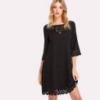 Shein Scalloped Laser Cut Out Dress