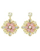 Shein Gemstone Flower Shaped Drop Earrings