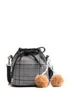 Shein Pom Pom Decor Drawstring Crossbody Bag