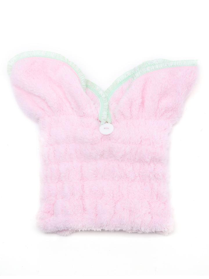 Shein Ruffle Trim Rabbit Ear Shower Cap