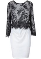 Shein Black Long Sleeve Lace Bodycon Dress