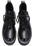 Shein Black Round Toe Thick-soled Lace Up Boots