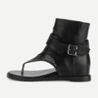 Shein T-strap Buckle Detail Wedge Sandals