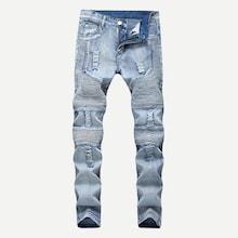 Shein Men Ruched Ripped Jeans