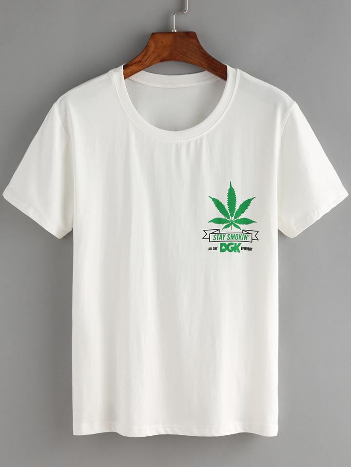 Shein Graphic Print Simple T-shirt