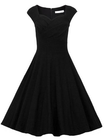 Shein Heart Shape Collar Sleeveless Dress