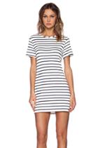 Shein White Short Sleeve Striped Dress