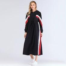 Shein Drawstring Waist Hooded Dress