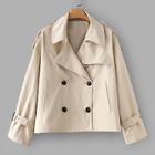 Shein Belted Cuff Solid Outerwear