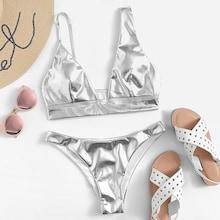 Shein Patent Leather Bikini Set