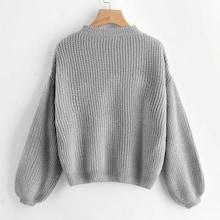 Shein Plus Bishop Sleeve Drop Shoulder Sweater