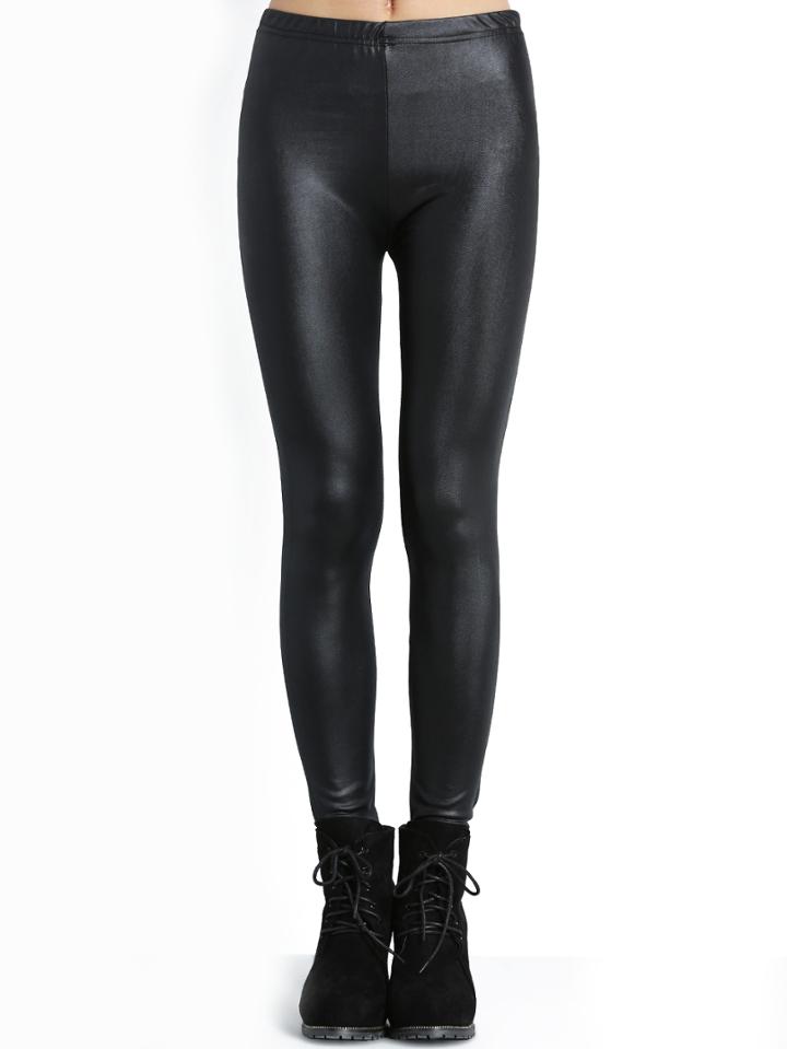 Shein Black Skinny Elastic Leggings