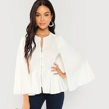 Shein Zip Up Peplum Coat