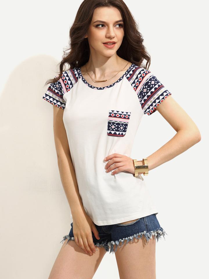 Shein Geometric Print T-shirt