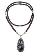 Shein Blue Waterdrop Pendant Beads Necklace