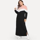 Shein Plus Color-block Hooded Dress