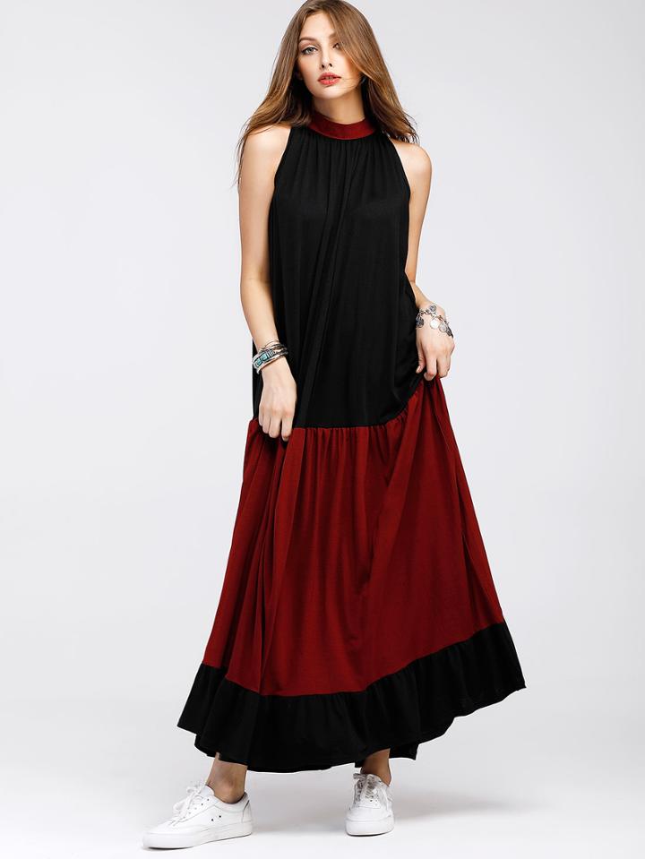 Shein Contrast Panel Tent Dress