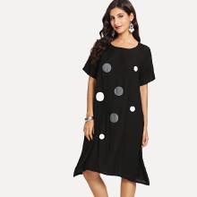 Shein Dot Print Tee Dress