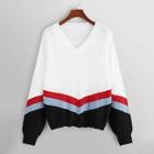 Shein Color Block Chevron Stripe Sweater