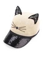 Shein Lace Cat Ear Design Baseball Cap