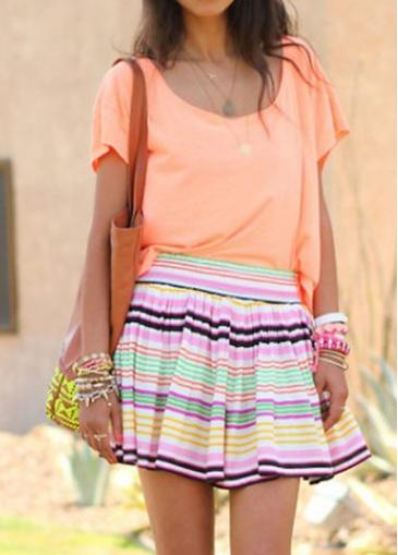 Rosewe Open Back Pink Loose T Shirt