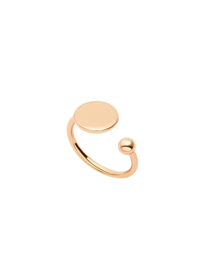 Shein Gold Plated Minimalist Wrap Open Ring