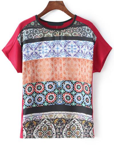 Shein Short Sleeve Print T-shirt