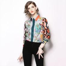 Shein Flower Print Single Breasted Shirt