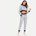 Shein Drawstring Hooded Top With Pants