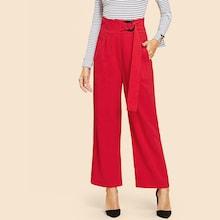 Shein Self Belted Straight Leg Pants