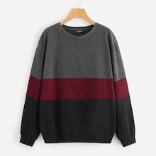 Shein Plus Drop Shoulder Cut-and-sew Sweatshirt