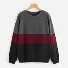 Shein Plus Drop Shoulder Cut-and-sew Sweatshirt