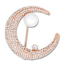 Shein Rhinestone Moon Shaped Brooch