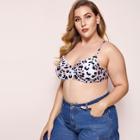 Shein Plus Leopard  Bikini Top