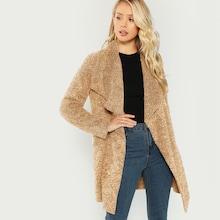 Shein Waterfall Collar Teddy Coat