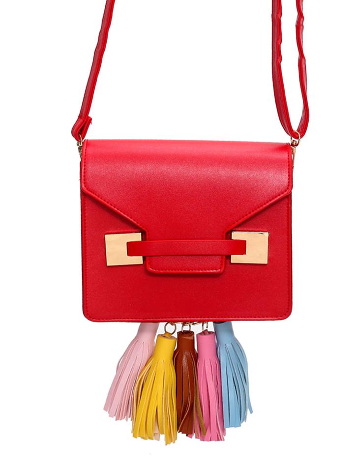 Shein Tassel Detail Buckle Shoulder Bag