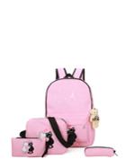 Shein Cat & Star Print Canvas Combination Bag 4pcs