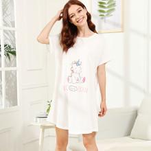 Shein Unicorn & Cloud Print Night Dress